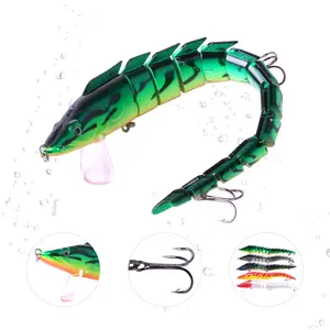 Multi Jointed Minnow Harde Vissen Lokken Pesca Minnow Kunstaas