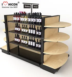 Zusammen mit der kol labor ativen Beziehung zu unseren Kunden Einzelhandel geschäft Liquor Bottle Display Shelf