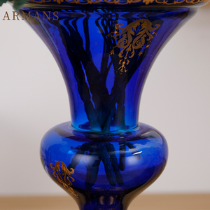 Vaso da sposa in metallo placcato rame italia contorno vaso da fiori in vetro - Product Image 6