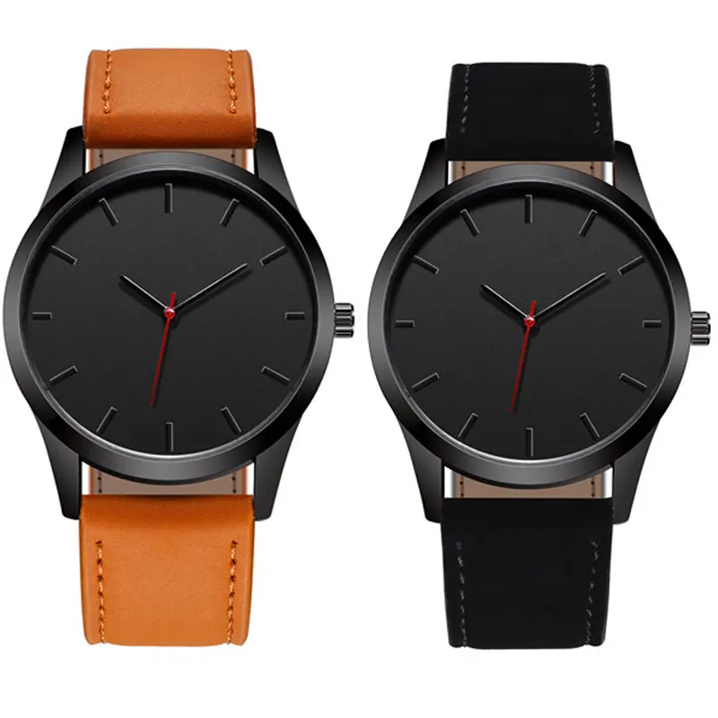 WJ-7126 Factory Price Custom Logo OEM Watch For Men Simple Leather Strap Band Fashion High Quality Wrist Man Custom Watches