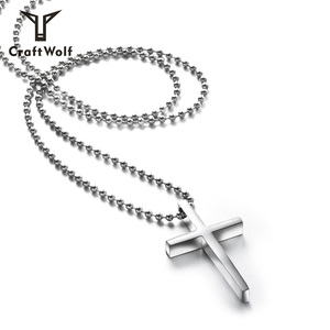 Craft Wolf Mem Mujeres Simple Pareja Cruz Collar Personalización de fábrica al por mayor Joyería de diseño original Fábrica China - Product Image 2