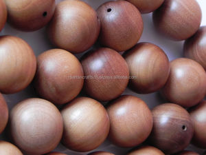 Yoga Sandalwood Beads Natural Wood Color Round Loose Beads - Product Image 2