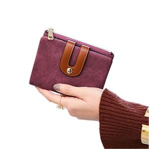 Borse di lusso per le donne del cuoio genuino del raccoglitore Rfid <span class=keywords><strong>Piccolo</strong></span> Bifold Signore Mini Della Moneta Della Chiusura Lampo Della Borsa id Tasca di carta del raccoglitore - Product Image 1
