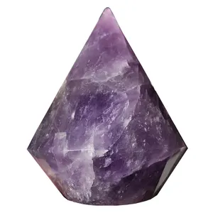 Extractores de piedras de cristal de cuarzo, amatista púrpura natural tallada oscura, para curación, dropshipping