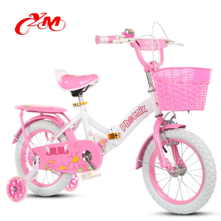 Alibaba vendita calda di nuovo disegno 12 pollice pieghevole bambini bicicletta/ragazze rosa bike con pneumatico bianco/facile piegatura bicicletta