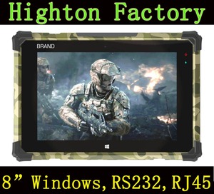 HIDON Grado militar 8 pulgadas 2 GB DDR 32 GB EMMC 3G / 4 G GPS Windows 10 Tablet PC resistente con puerto RS232 - Product Image 1