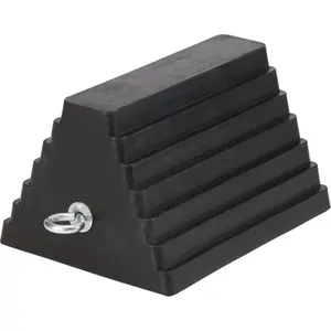 Zware Rubber Wheel Chock Met Stalen Handvat Trailer Motorcycle Vliegtuigen Wiel Chock Stopper