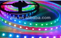 4m dc12v ink1003 pixel led srip, ip68,60 pc 1002led( 5050 rgb con bulit- in ink1003 ic)/m con 60 pixel; bianco pcb, tubo in silicone