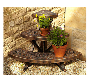 Support de pot de fleurs ornemental à 3 niveaux pour jardinière d'<span class=keywords><strong>angle</strong></span> - Product Image 2