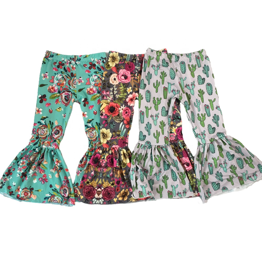 LZ2020 бутик детские брюки 0-8Years девочек детски Брюки-клеш цветов; Новинка; Брюки для девочек дизайн для девочек