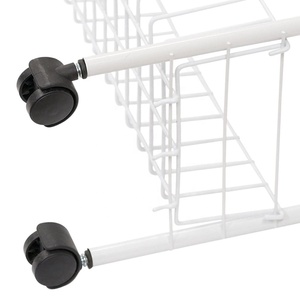 Carrito <span class=keywords><strong>de</strong></span> almacenamiento <span class=keywords><strong>de</strong></span> frutas y verduras para cocina, 3 niveles, recubrimiento en polvo, <span class=keywords><strong>ruedas</strong></span> - Product Image 3