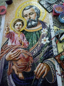 Tùy Chỉnh Chính Thống Giáo Hội Mô Hình Hỗn Hợp Thủy Tinh Gạch Mosaic Sàn Gỗ 4Mm Tường Nghệ Thuật Bức Tranh Tường Cho Phòng Tắm Trang Trí Nội Thất - Product Image 5