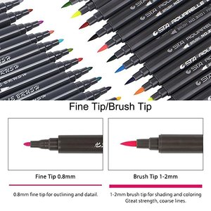 12 Colori Belle liner <span class=keywords><strong>Pennello</strong></span> <span class=keywords><strong>Punta</strong></span> <span class=keywords><strong>Doppia</strong></span> Penne Colorate Set Doppio Tip Brush Pens Art Markers - Product Image 3