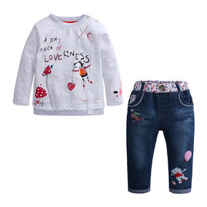 Abbigliamento per bambini di Autunno della molla Vestiti Delle Ragazze 2pcs Set Di Natale Outfits Per Bambini Vestiti Del Bambino Vestito Per Le Ragazze Che Coprono Gli Insiemi - Product Image 3