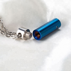 Marlary Cylinder Memorial Jewelry Urn <strong>Necklace</strong> for <strong>Ash</strong> <strong>Holding</strong> Stainless Steel Human Cremation Pendant Factory - Product Image 5