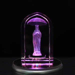 Lumières nocturnes LED de la meilleure qualité, cristal de communion, fête sainte, cube de cristal laser 3D, souvenirs de baptême, <span class=keywords><strong>cadeau</strong></span> de retour - Product Image 2