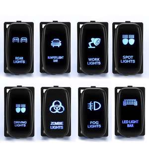 Interrupteur à bouton poussoir 12V pour feux antibrouillard, feux de travail, feux arrière de conduite (effet zombie) pour Pajero Triton - Product Image 2