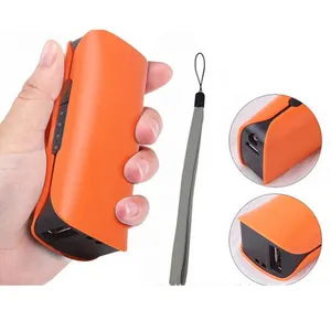 Campione Portatile 2600mah Banca di potere di Trasporto Arancione Potenza Staion Li-Batteria ai polimeri di Display A LED Micro USB Over-ricarica FCC