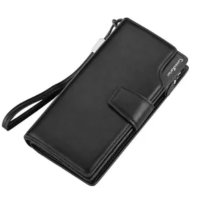 Professional business men's wallet PU leather wallet with big capacity card holder