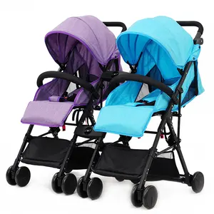 2017 nueva moda Niño cosas luz plegable cochecito de bebé para los gemelos de carrito de bebé doble correr cochecito asiento infantil