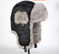 2023 invierno piel sintética rusa Ushanka, sombrero de trampero y pasamontañas