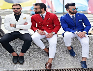 Costume <span class=keywords><strong>Homme</strong></span> Casual Coloré pour <span class=keywords><strong>Mariage</strong></span> 2 Pièces (Veste + Pantalon) Mode Marié Bal Masculino Trajes De Hombre Blazer - Product Image 4