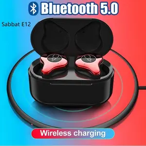 Sabbat E12 TWS Mini In-Ear Tai Nghe Tai Nghe Không Dây BT 5.0 Tai Nghe Tai Nghe Earbuds với Microphone Stereo Hai Tai Tai Nghe