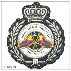 Personnalisé broder football sport emblème <span class=keywords><strong>patch</strong></span> couronne impériale logo broderie de cuir badge - Product Image 3