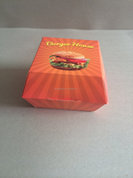 Caja para Hamburguesas Estilo KFC al por Mayor, Caja de Embalaje para Hamburguesas para Llevar con Impresión Personalizada, Suministro de Fábrica