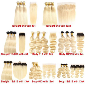 Extensiones de Cabello 613 humano, mechones de pelo ruso sin procesar, color rubio 100%, 10-30 pulgadas, sedoso, onda recta - Product Image 6