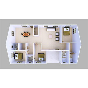 Piani di case di cemento per disegnare edifici per uffici a pannelli Sandwich e posto auto coperto utilizzano case a pannelli Sandwich di tipo prodotto - Product Image 4