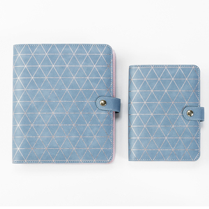 Labon chất kết dính đóng cửa bơm lại bằng văn bản softcover hình thoi có dải cá nhân tổ chức cho A5 chèn lỏng lá giấy chất kết dính - Product Image 5