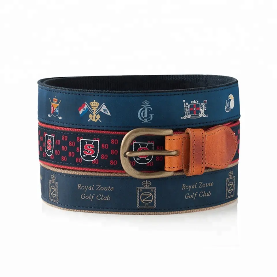 Unisex Retro Design Soft Cotton Ribbon Belt Daily Leisure Golf Waist Band