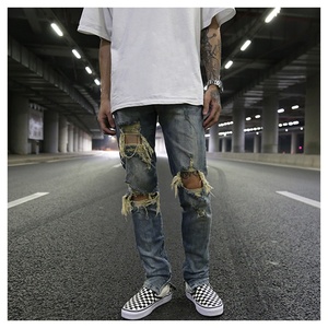 OEM Nouveau style <span class=keywords><strong>Jeans</strong></span> déchirés style pantalon, stock en dropshipping, style coréen pour hommes - Product Image 1