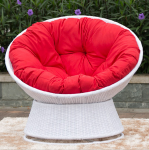 Muebles de Salón, Silla Giratoria de Mimbre de Ratán Súper Cómoda con Giro de 360 Grados y Cojín - Product Image 4