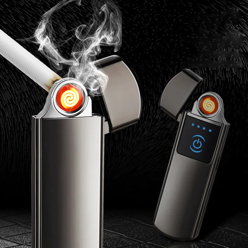 Оптовая продажа с завода 2019, дешевая сенсорная Зажигалка для сигарет, электрическая зажигалка с тонкой тепловой катушкой