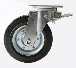 Trolly wheels heavy duty strivel screw rubber movable caster wheel