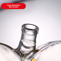 Bouteille à vin en verre soufflé à la main en borosilicate transparent en forme de cœur, forme originale, carafe à whisky pour l'affichage du vin, 1000 ml