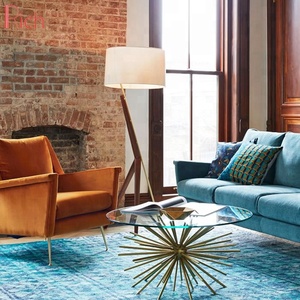 Bán Buôn Đồ Nội Thất Sang Trọng Cánh Tay Ghế Accent Fancy Ghế Cho Phòng Khách Hiện Đại Orange Velvet Một Chỗ Ngồi Sofa Ghế - Product Image 6