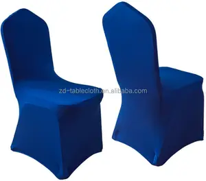 皇家蓝色弹性氨纶方形顶级婚礼椅套