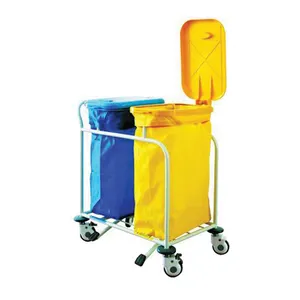 Rumah Sakit Furnitur Anti Karat Waste Mengumpulkan Trolley