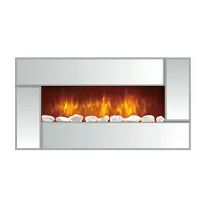 定制豪华安全热保护过热现代双面高品质电壁炉木炉