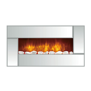 Cheminée électrique décorative moderne à double face, sur mesure, de luxe, avec protection thermique, chauffage, télécommande, pour hôtel/maison - Product Image 1