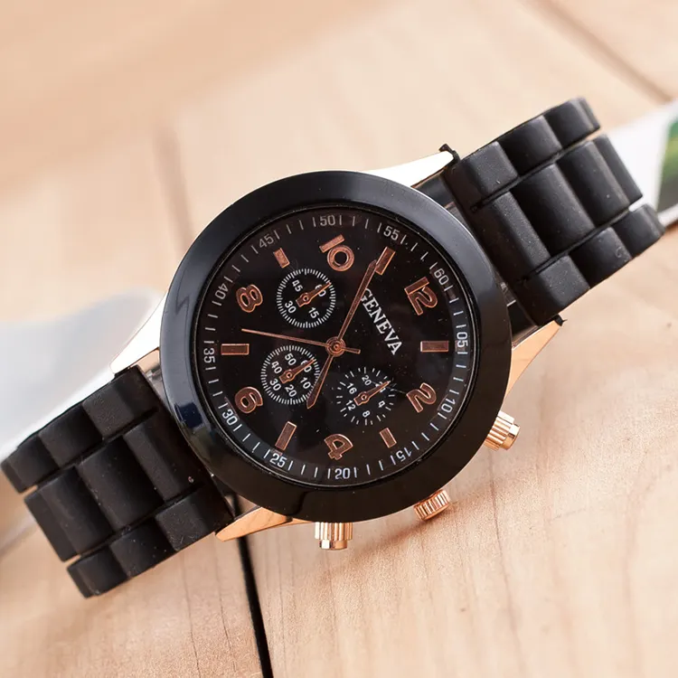 Geneva silicone watch,Men wrist watch,Colorful sports watch