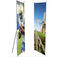 Support de bannière publicitaire économique pour salon professionnel, cadre en X, 80*180cm