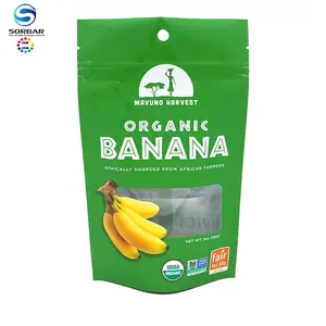 Индивидуальная печать, пищевые пакеты для упаковки закусок, ламинированные банановые чипсы