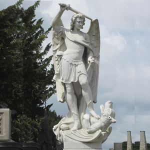 Statue <span class=keywords><strong>michael</strong></span> archange en marbre sculpté à la main, au design célèbre, livraison gratuite - Product Image 6