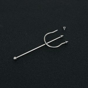 Nuovo Design <span class=keywords><strong>Piercing</strong></span> per <span class=keywords><strong>Orecchio</strong></span> a Tridente in <span class=keywords><strong>Acciaio</strong></span> Inossidabile - Product Image 3
