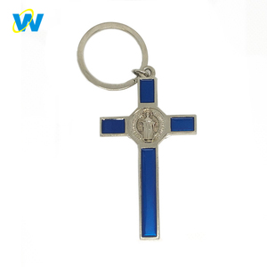 Porte-Clés Personnalisé Promotionnel en Métal avec Croix de Jésus Chrétienne Crux en Gros - Product Image 2