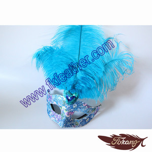 Comercio al por mayor Tela Del Ajuste Grande Máscara de Plumas de Avestruz Para la despedida de Soltera de Suministros - Product Image 1